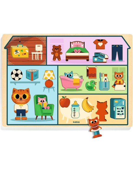 Puzzle 22 pièces - Puzzlo House - Djeco