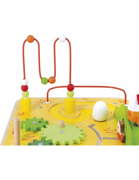 Table d'Activités Ferme en bois : Manipulation & Encastrement - Janod