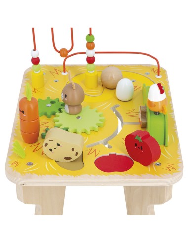 Table d'Activités Ferme en bois : Manipulation & Encastrement - Janod