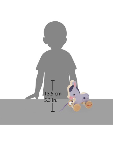 Âne à Promener Ferme : Jouets à promener & à pousser - Janod