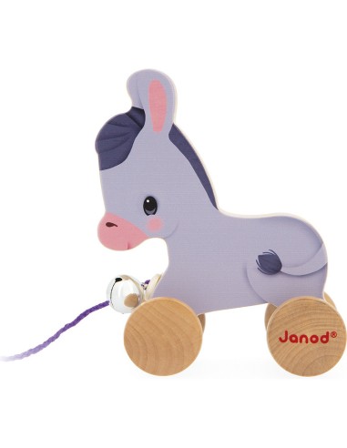 Âne à Promener Ferme : Jouets à promener & à pousser - Janod