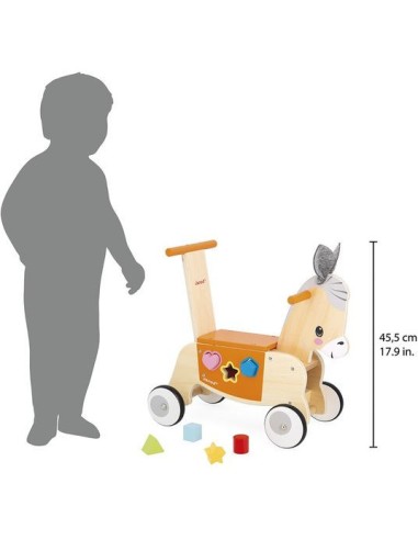 Porteur âne - Jouet en bois - Janod