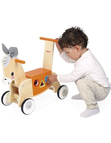 Porteur âne - Jouet en bois - Janod