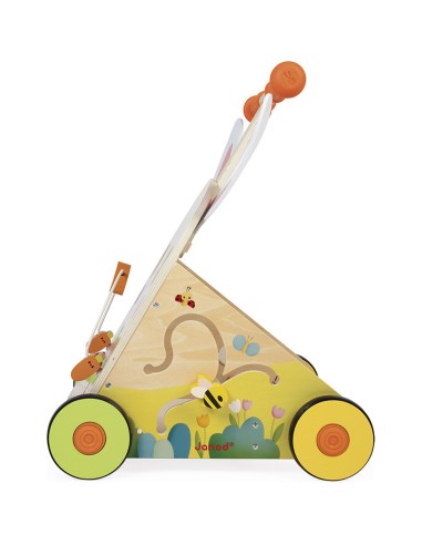 Chariot Multi-Activités Lapin en bois : Jouets à bascule, Porteurs & Chariots - Janod