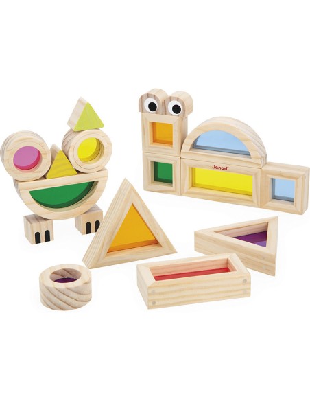 Jeu Sensoriel - Blocs Translucides : Jeux de construction - Janod