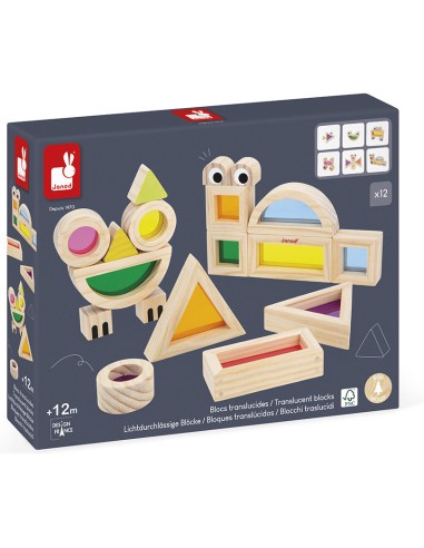 Jeu Sensoriel - Blocs Translucides : Jeux de construction - Janod