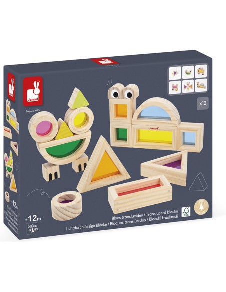 Jeu Sensoriel - Blocs Translucides : Jeux de construction - Janod