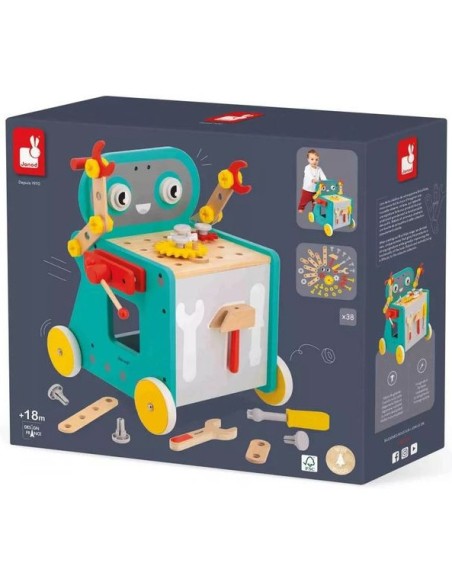 Chariot Robot Brico'Kids : Jouets à bascule, Porteurs & Chariots - Janod