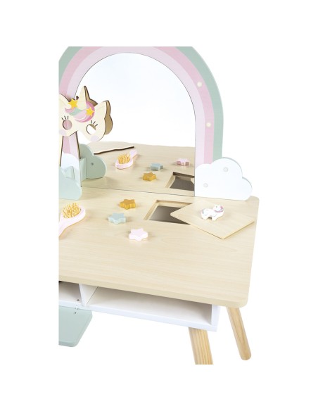Coiffeuse en bois et accessoires Licorne : Beauté - Janod