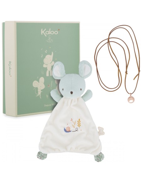 Coffret cadeau grossesse et bébé, bola et doudou sonore souris - Kaloo