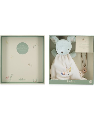 Coffret cadeau grossesse et bébé, bola et doudou sonore souris - Kaloo