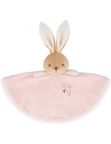 Doudou lapin rose pour bébé dès la naissance, doudou rond - Kaloo