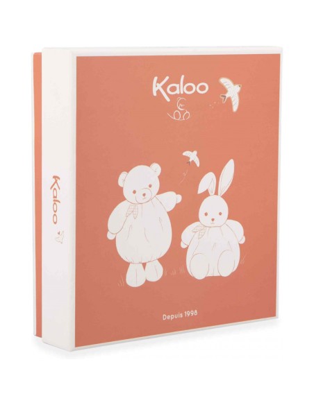 Doudou lapin rose pour bébé dès la naissance, doudou rond - Kaloo