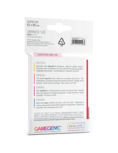 Protège cartes Prime Japan. Siz. Sleeves Red 62x89 - Gamegenic 2