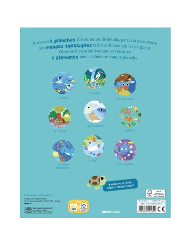 Cherche et trouve des tout-petits - Tous à l'eau - Auzou