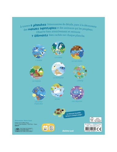 Cherche et trouve des tout-petits - Tous à l'eau - Auzou