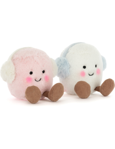 Jellycat Peluche Amuseables Toastie Pink and White Marshmallows