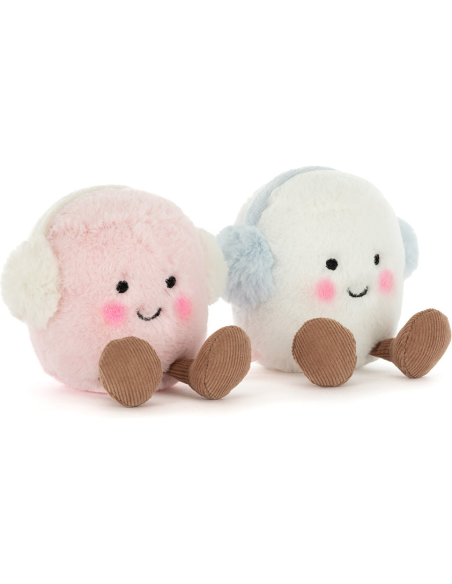 Jellycat Peluche Amuseables Toastie Pink and White Marshmallows