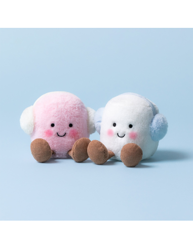 Jellycat Peluche Amuseables Toastie Pink and White Marshmallows