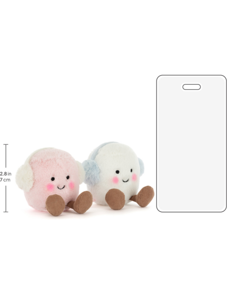 Jellycat Peluche Amuseables Toastie Pink and White Marshmallows