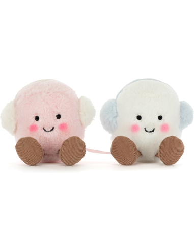 Jellycat Peluche Amuseables Toastie Pink and White Marshmallows