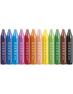Crayons de Cire x12 : Peinture par numéro et coloriage - Janod 2