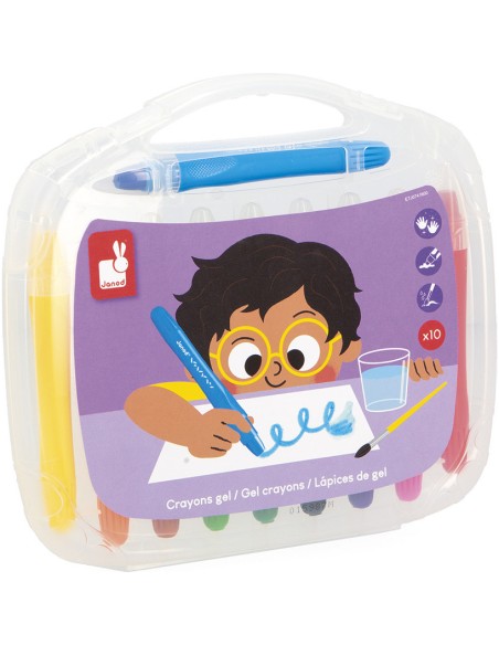 Crayons Gel x10 : Peinture par numéro & coloriage - Janod