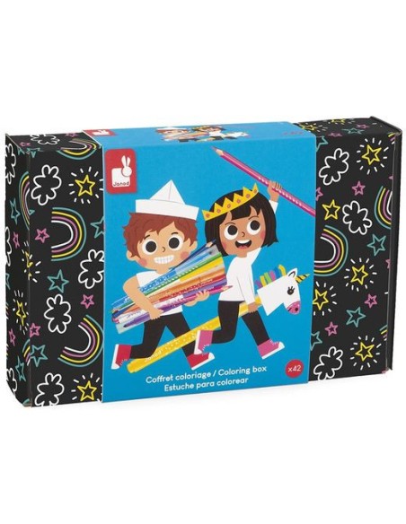 Coffret de coloriage - Feutres et crayons de couleur - Janod