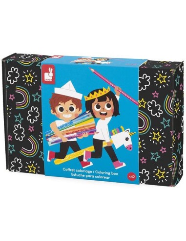 Coffret de coloriage - Feutres et crayons de couleur - Janod
