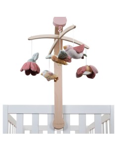 Mobile musical en bois Flowers and Butterflies - Little Dutch