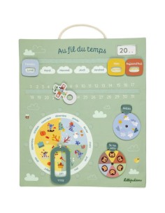 Calendrier Au fil du temps vert - Jeu éducatif - Lilliputiens