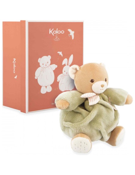 Ours en peluche Patapouf vert pour bébé, 17 cm - Peluche ours - Kaloo