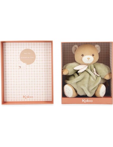 Ours en peluche Patapouf vert pour bébé, 17 cm - Peluche ours - Kaloo