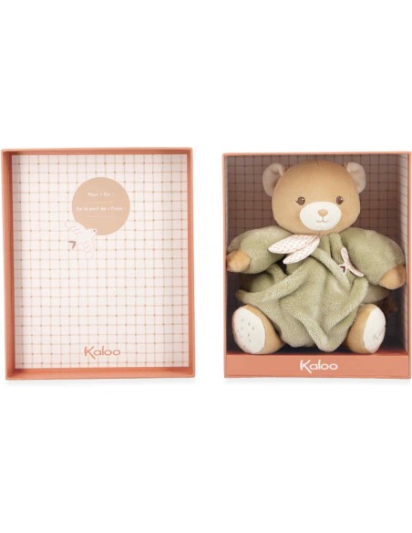 Ours en peluche Patapouf vert pour bébé, 17 cm - Peluche ours - Kaloo