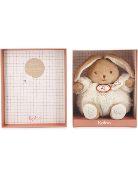 Peluche musicale lapin pour bébé, naissance - Patapouf crème - Kaloo