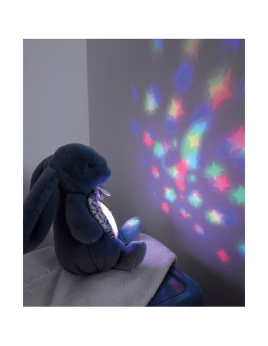 Veilleuse Lapin Musical rose Chansons Douces Projection mur - Endormissement Bébé - Doudou Et Compagnie