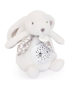 Veilleuse Lapin Musicale Projection Blanc - Doudou Et Compagnie