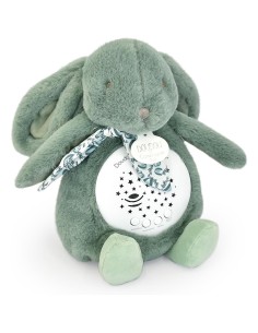 Veilleuse Lapin Musicale Projection Vert - Doudou Et Compagnie