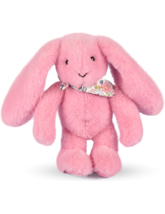 Lapin Fleurette : Peluche Lapin rose 25 cm - Doudou et Compagnie
