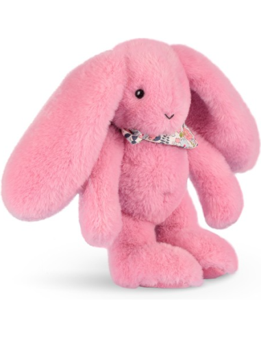 Lapin Fleurette : Peluche Lapin rose 25 cm - Doudou et Compagnie