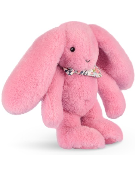 Lapin Fleurette : Peluche Lapin rose 25 cm - Doudou et Compagnie