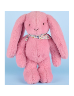 Peluche Lapin Rose 35 cm : Lapin Fleurette - Doudou et Compagnie 2