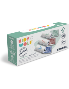 5 rouleaux de papier Appareil à photo kidyprint couleurs - Kidywolf