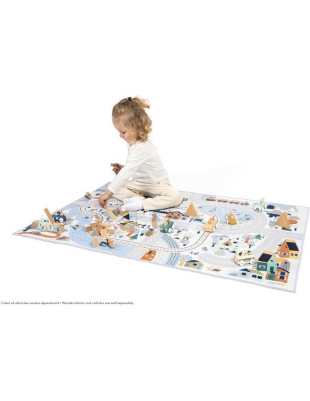 Tapis avec circuit Vallée blanche Cross Roads - Janod