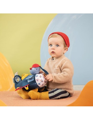Peluche Jules avion d'activités - Jouet en tissu - Lilliputiens