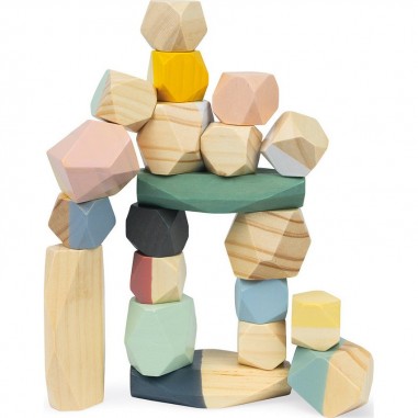 Pierres en bois Janod - Jeu de contruction Sweet Cocoon