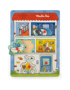 Puzzle sonore en bois Puce & Pilou - Moulin Roty