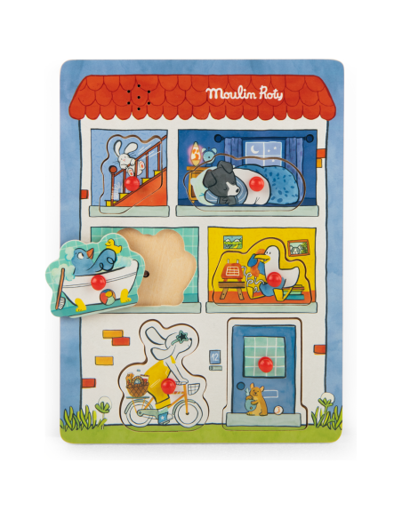 Puzzle sonore en bois Puce & Pilou - Moulin Roty