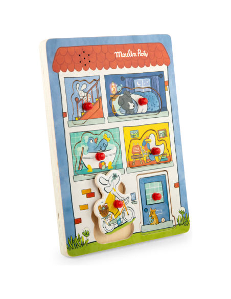 Puzzle sonore en bois Puce & Pilou - Moulin Roty