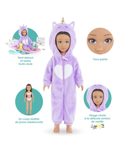Poupée mannequin girls : luna pyjama party - Corolle